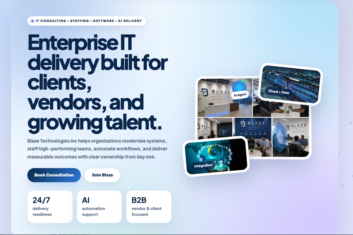 Blaze Technologies delivery command center